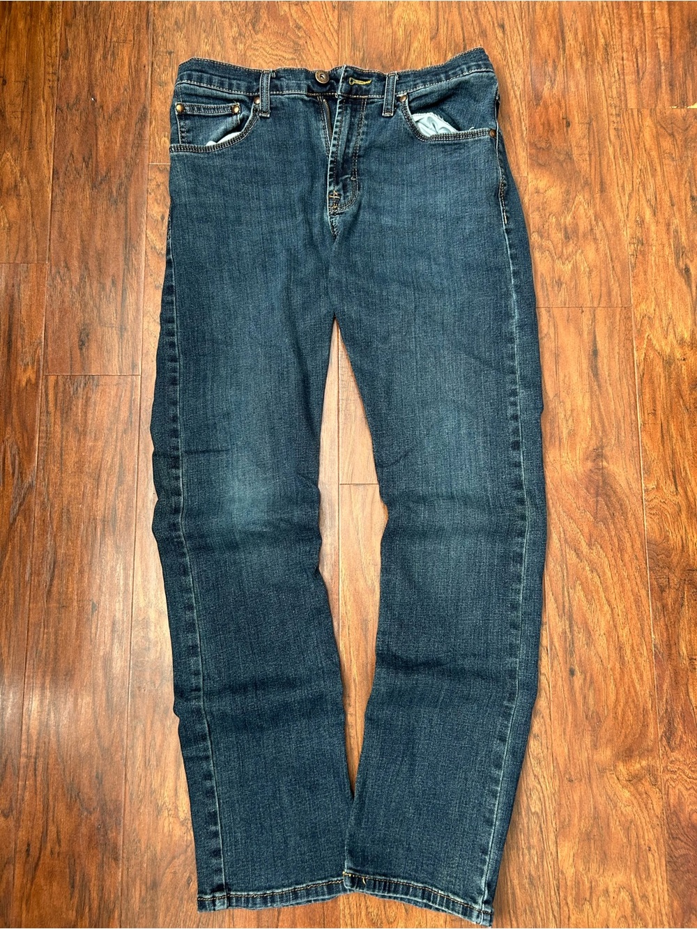 Wrangler Men's Straight Jeans in Dark Blue